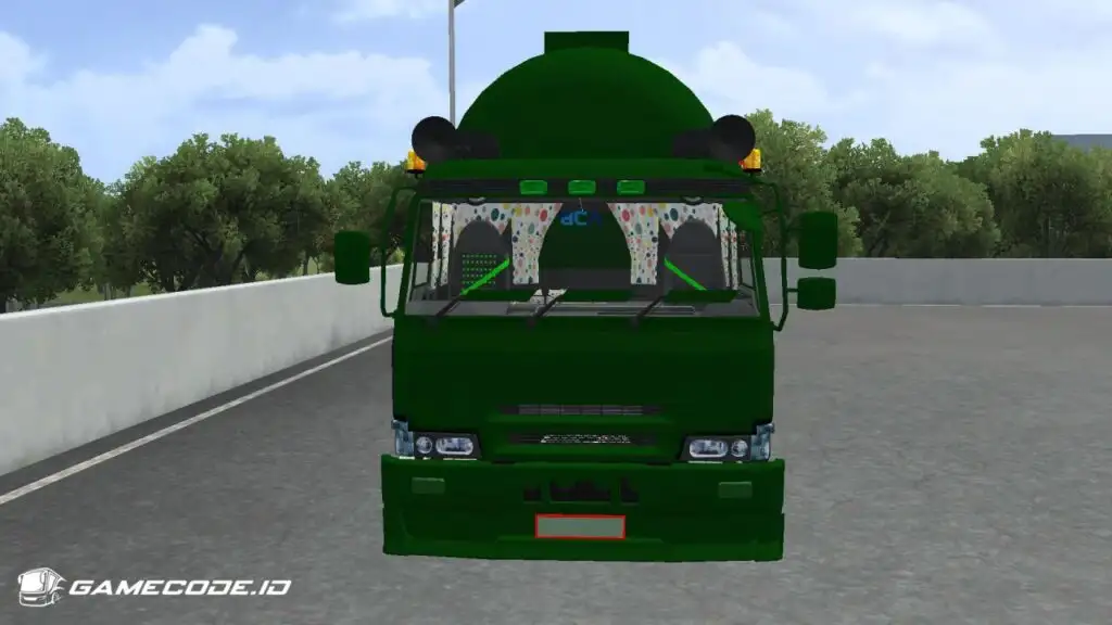 tampilan truk fuso tg kapsul c20 dari depan