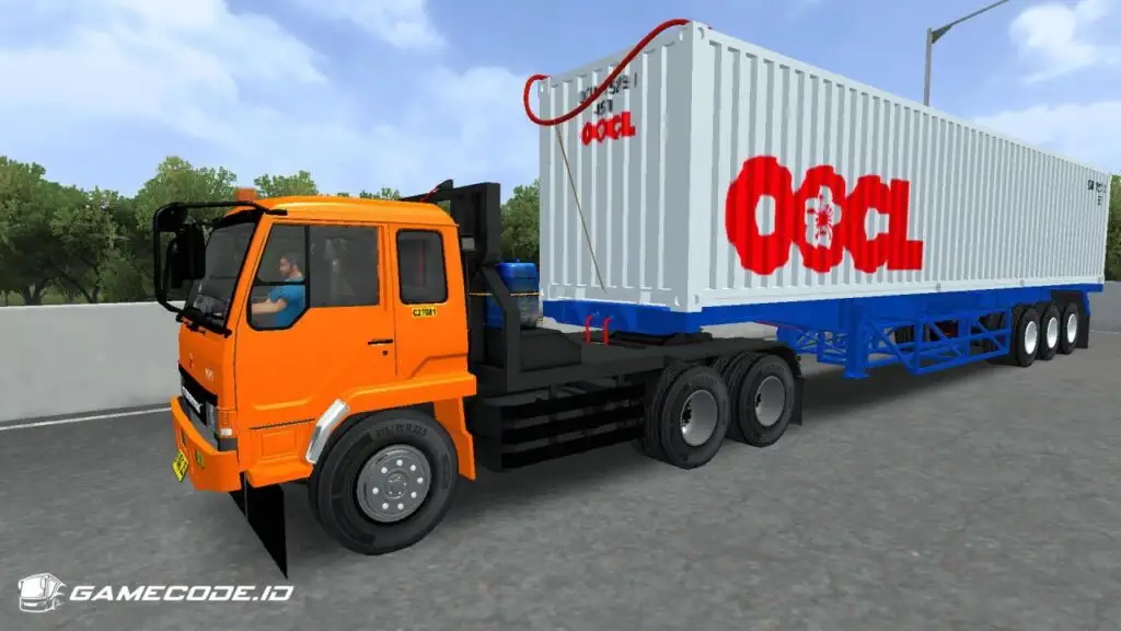 Livery OOCL Fuso FN Trailer Kontainer