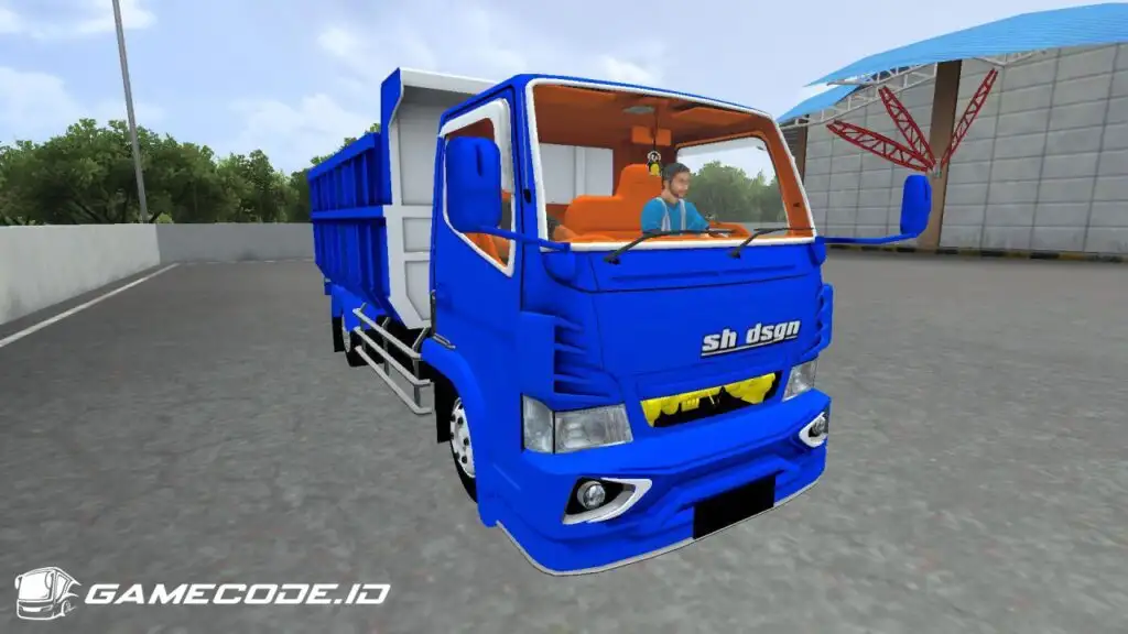 Tampilan mod Canter Dump Om Gayus dari depan