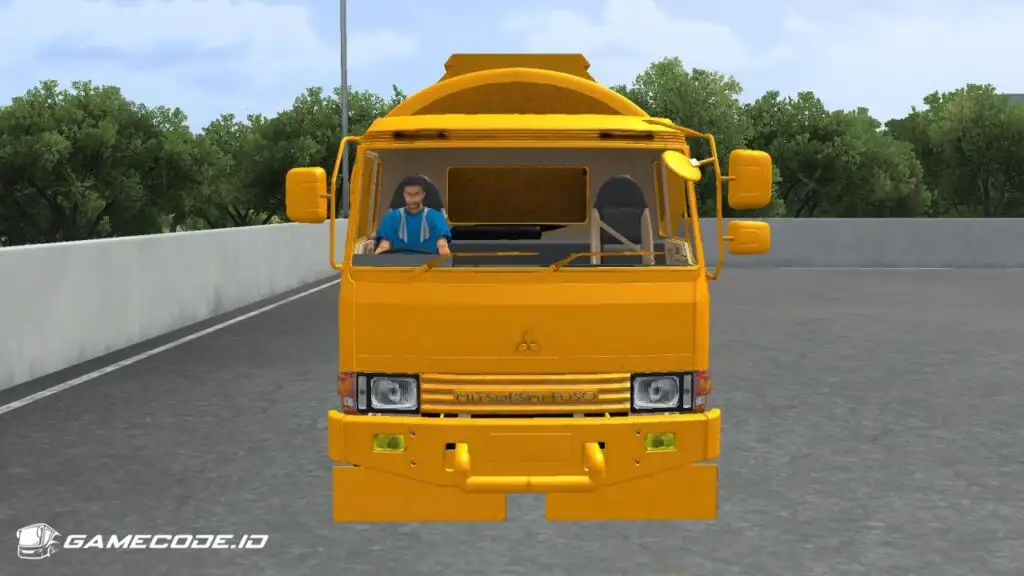 Tampilan truk fuso fighter tangki cpo dari depan