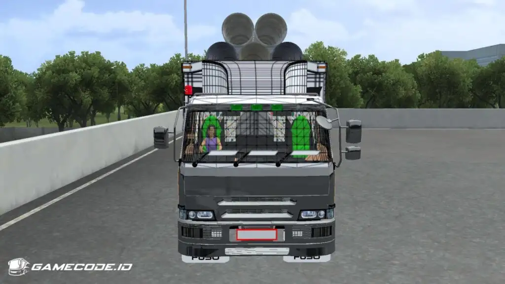 tampilan truk fuso tribal semi crome bagian depan