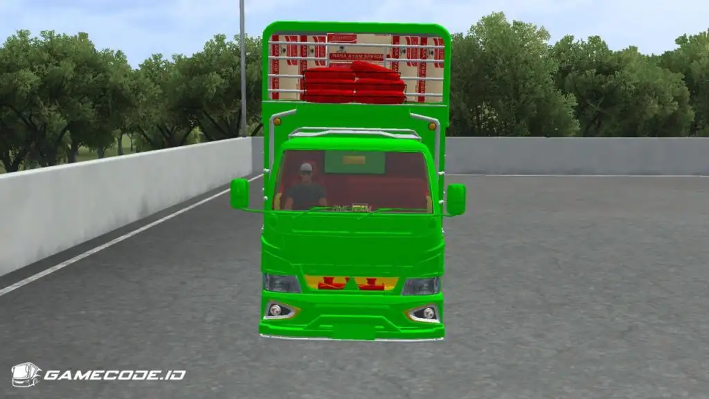 Tampilan truck canter bandar susu dari depan