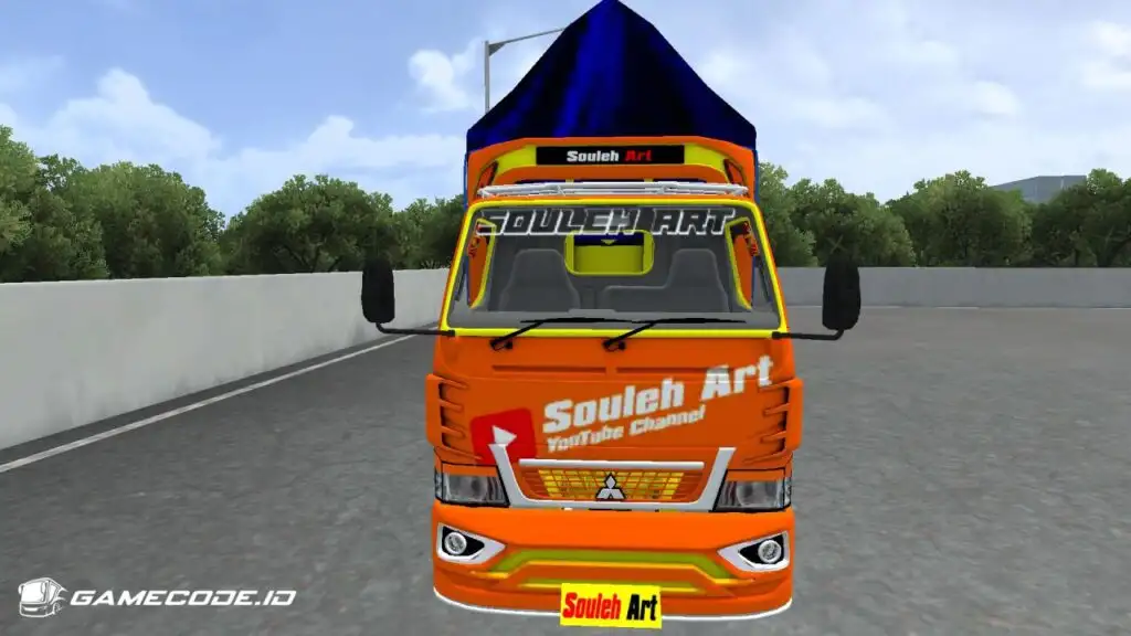 Tampilan mod Truck Canter Rebecca Pindang dari depan