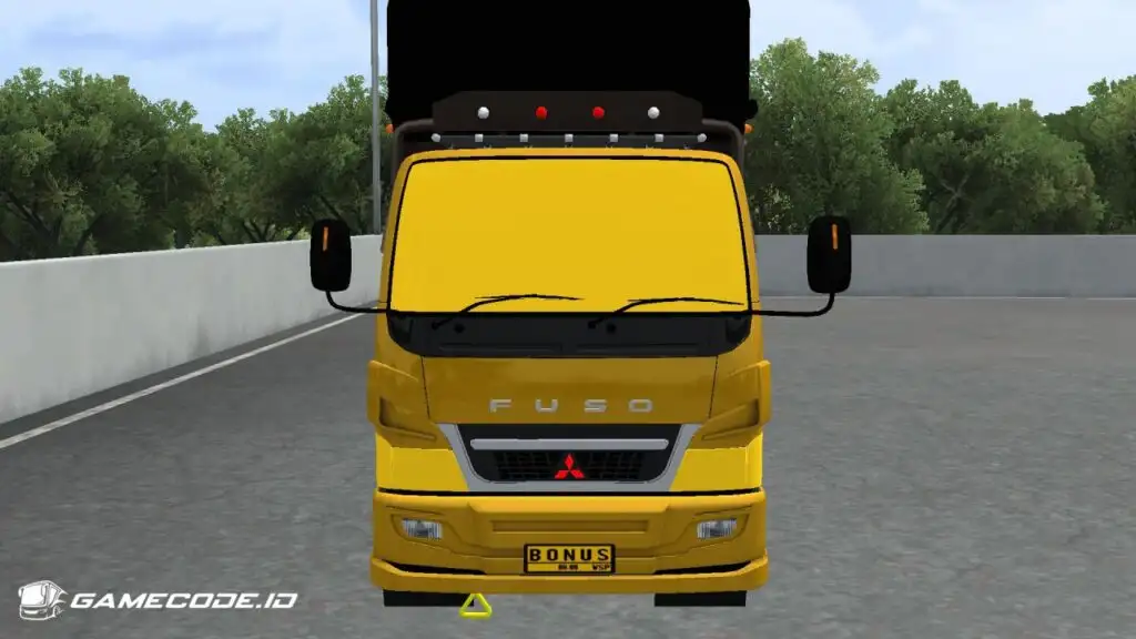 Tampilan mod Truck Fuso Tronton dari depan