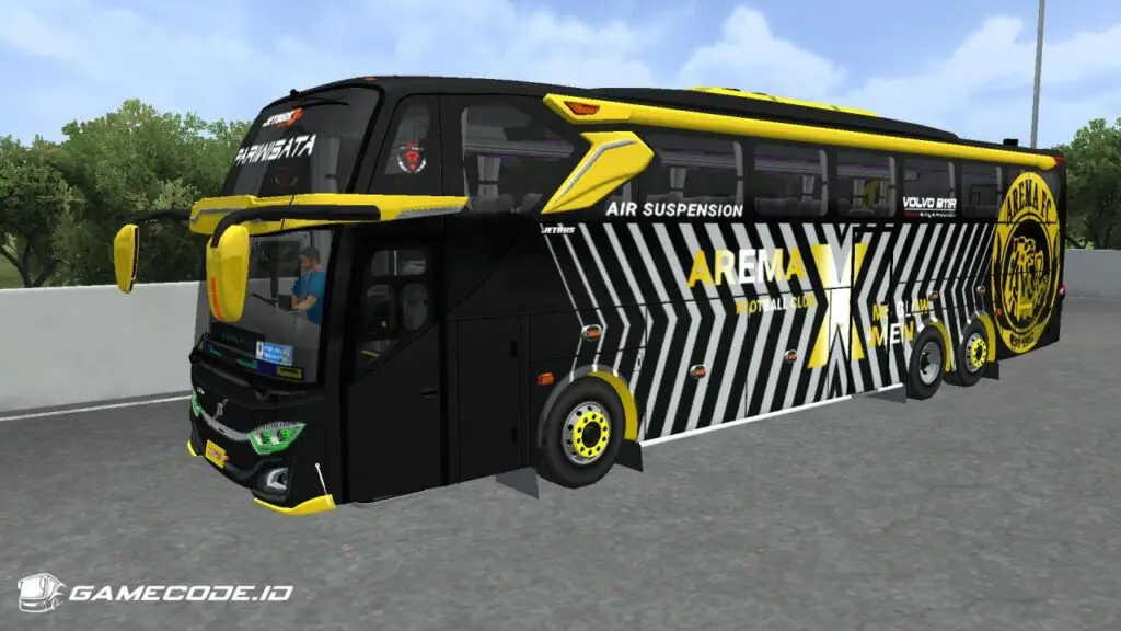 Livery Arema FC JB3 Volvo B11R Tronton
