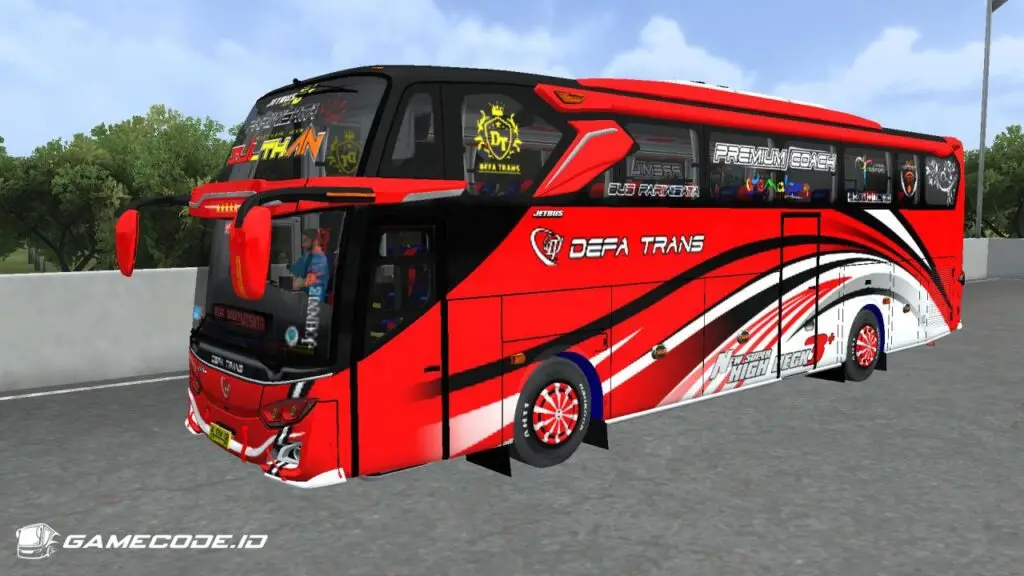 Livery Defa Trans Sulthan JB3+ Hino Pintu Tengah