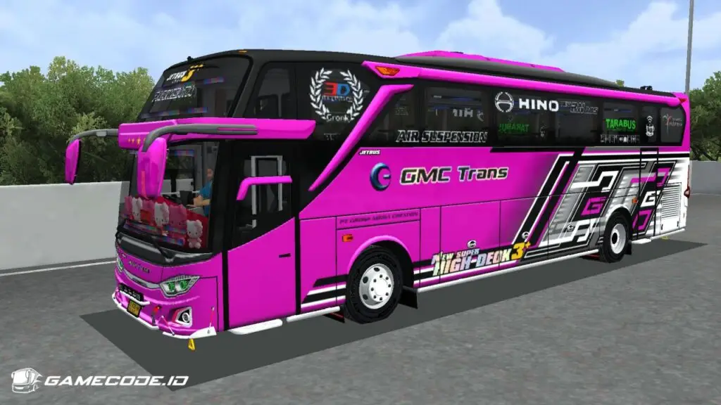 Livery GMC Pink HDD Hino RK Gen 2