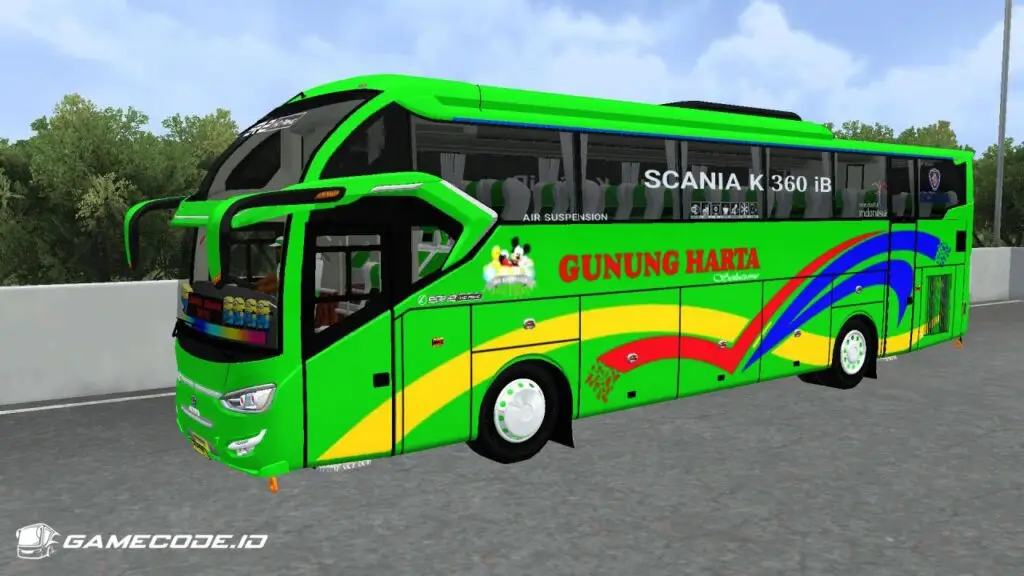 Livery Gunung Harta Hijau SR2 XHD Scania K360