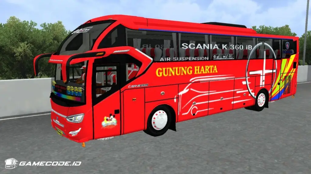 Livery Gunung Harta Merah SR2 XHD Scania K360
