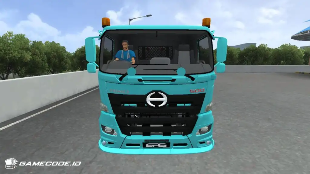 tampilan Truck Hino 6x4 H1 Paku Bumi bagian depan