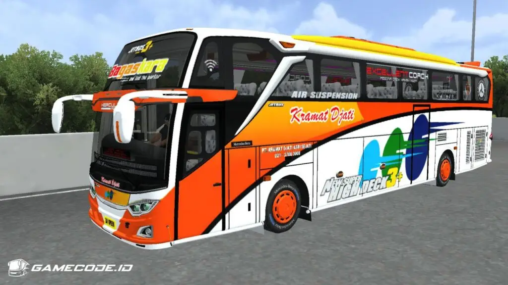 Livery Kramat Djati Bagaskara JB3+ SHD Mercy O500RS
