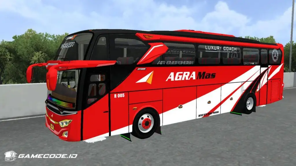 Livery Agra Mas Jetbus 3+ Hino RK