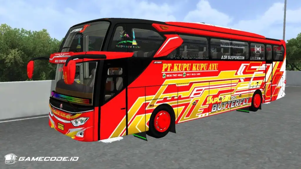 Livery KKA Red Emperor Jetbus 3+ Hino RK