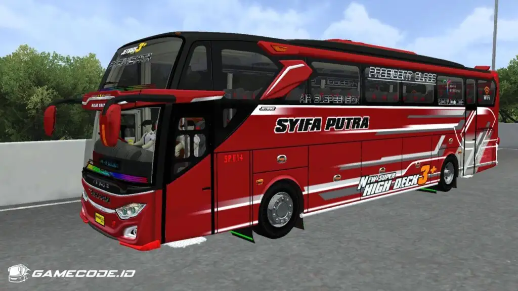 Livery Syifa Putra Red Maroon JB3+ Scania K360iB