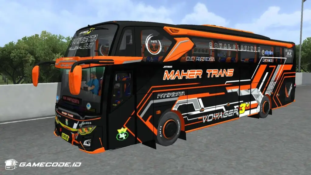 Livery Maher Trans JB3+ Hino Pintu Tengah
