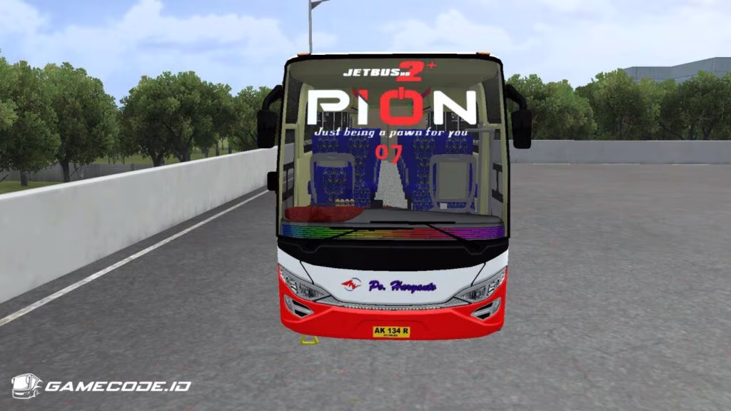 Tampilan mod Bus JB2 HD bagian depan