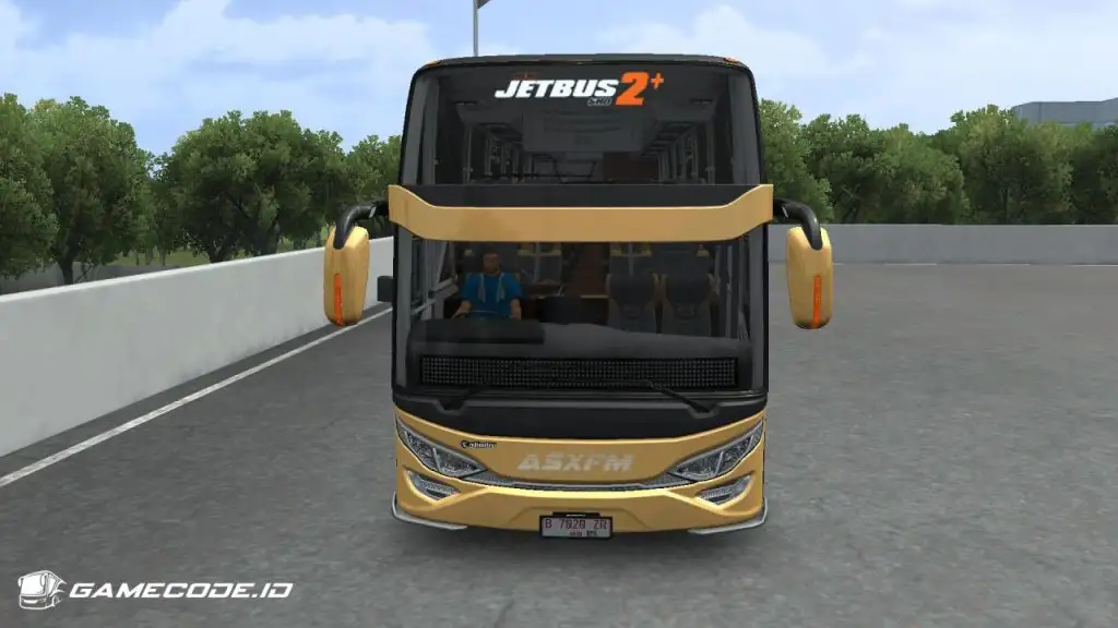 tampilan mod Bus JB2 Hino RK bagian depan