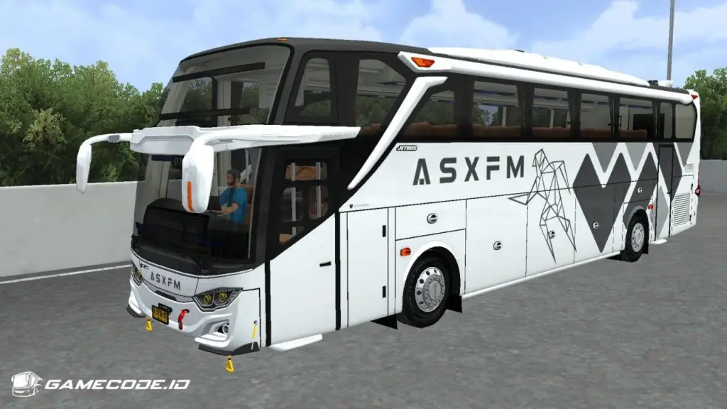 Tampilan samping bus jb3 scania k360 gen 3