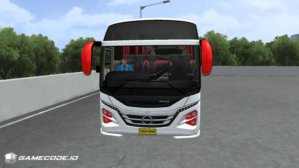 tampilan mod Bus Max HDD Hino Facelift bagian depan
