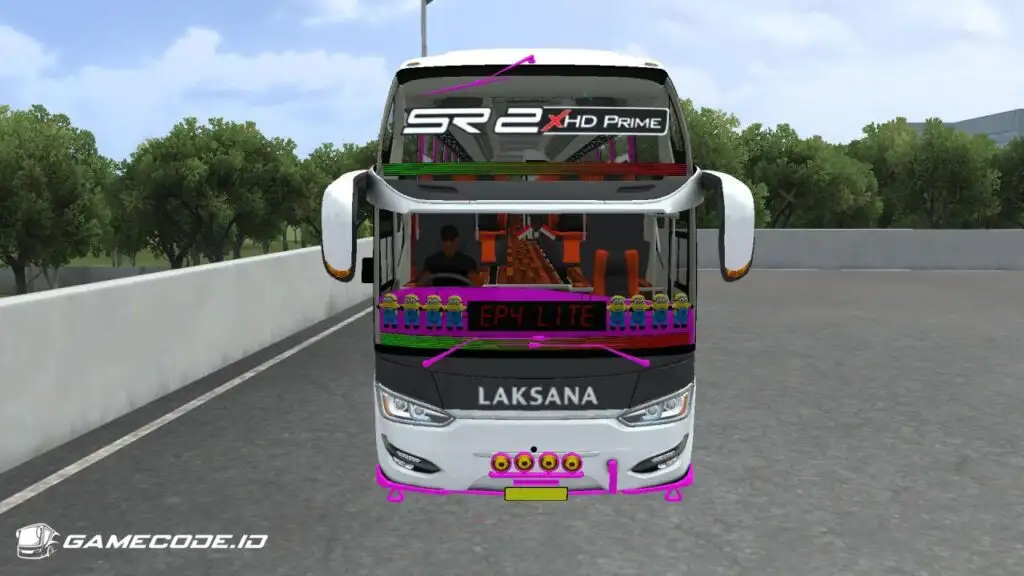 Mod Bus SR2 XHD Hino RK bagian depan