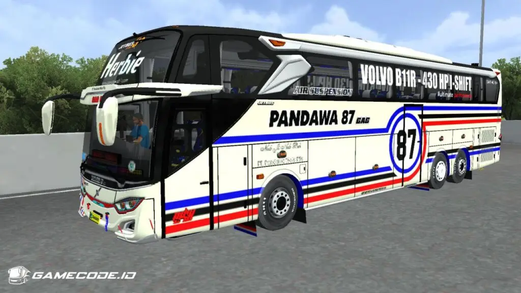 Livery Pandawa 87 Herbie JB3 Volvo B11R Tronton