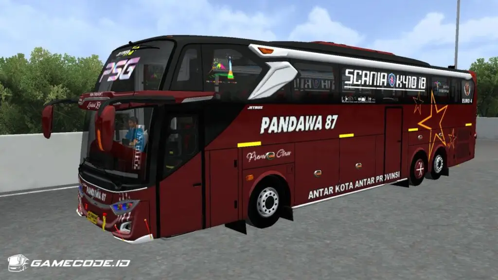 Livery Pandawa 87 PSG JB3 Volvo B11R Tronton