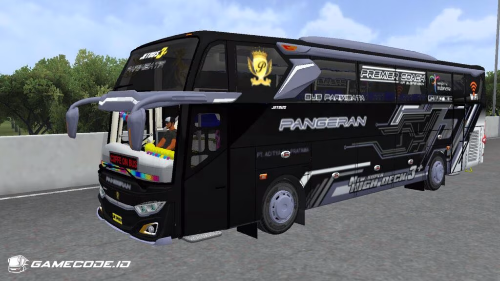 Livery Pangeran Gray JB3 Hino Coffe on Bus