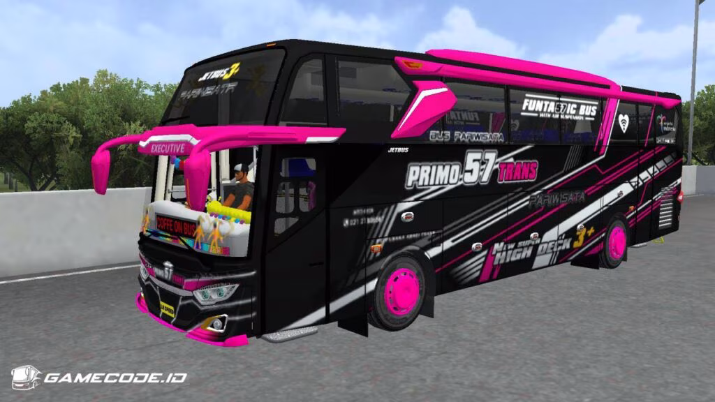 Livery Primo 57 Trans Pink JB3 Hino Coffe on Bus