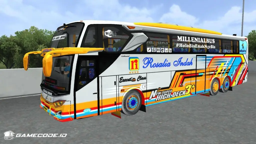 Livery Rosalia Indah V1 JB3 Volvo B11R Tronton