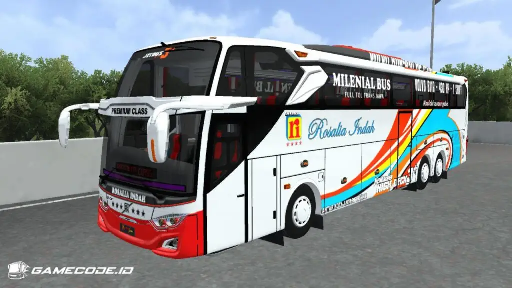 Livery Rosalia Indah V2 JB3 Volvo B11R Tronton