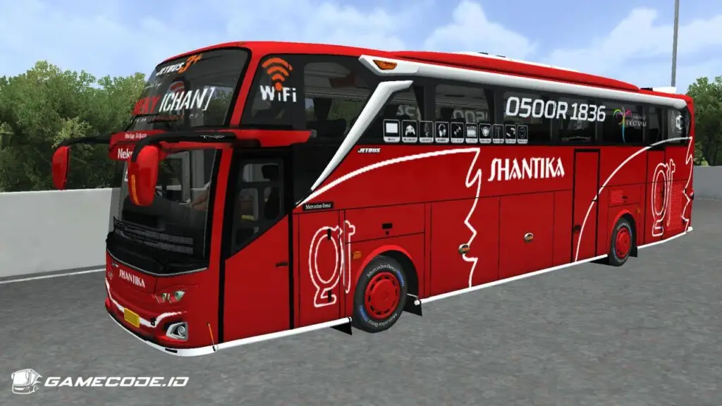 Livery Shantika JB3+ SHD Mercy O500RS