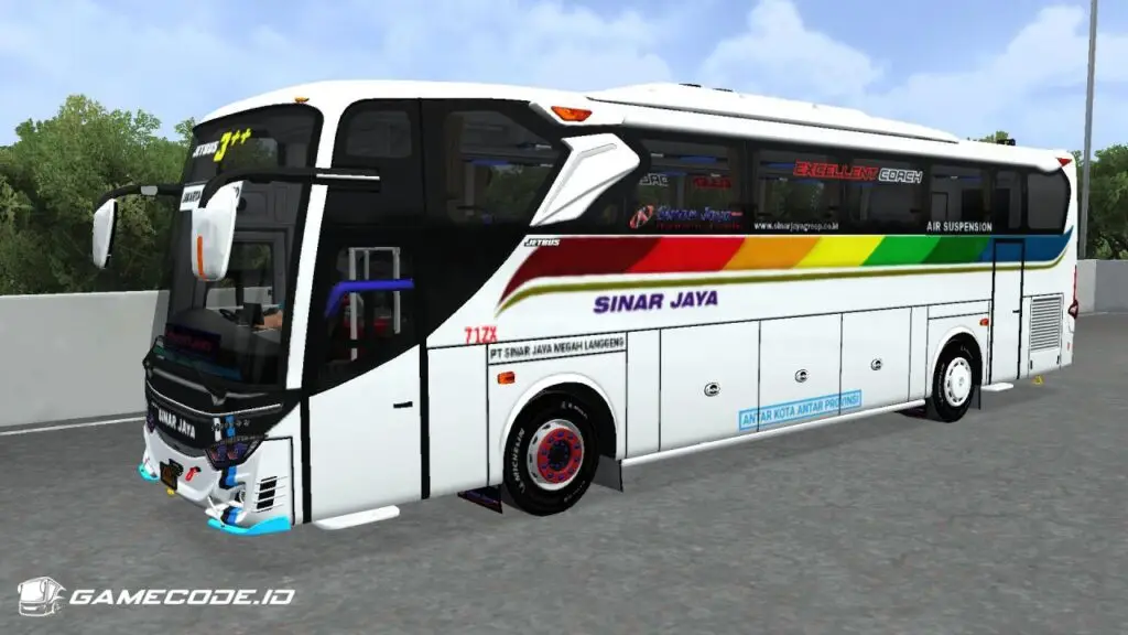 Livery Sinar Jaya JB3 HDD Single Glass