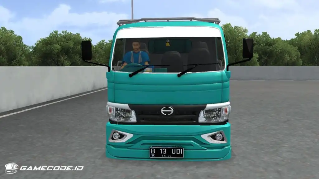 tampilan truk hino dutro manja bagian depan