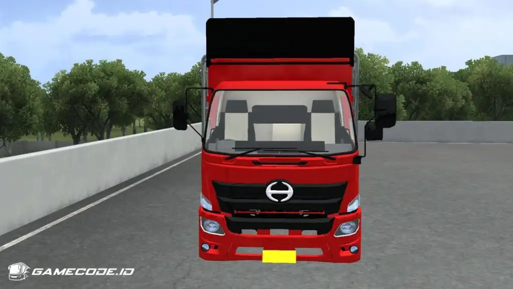 tampilan Truck Hino Tribal Terpal No Topi bagian depan
