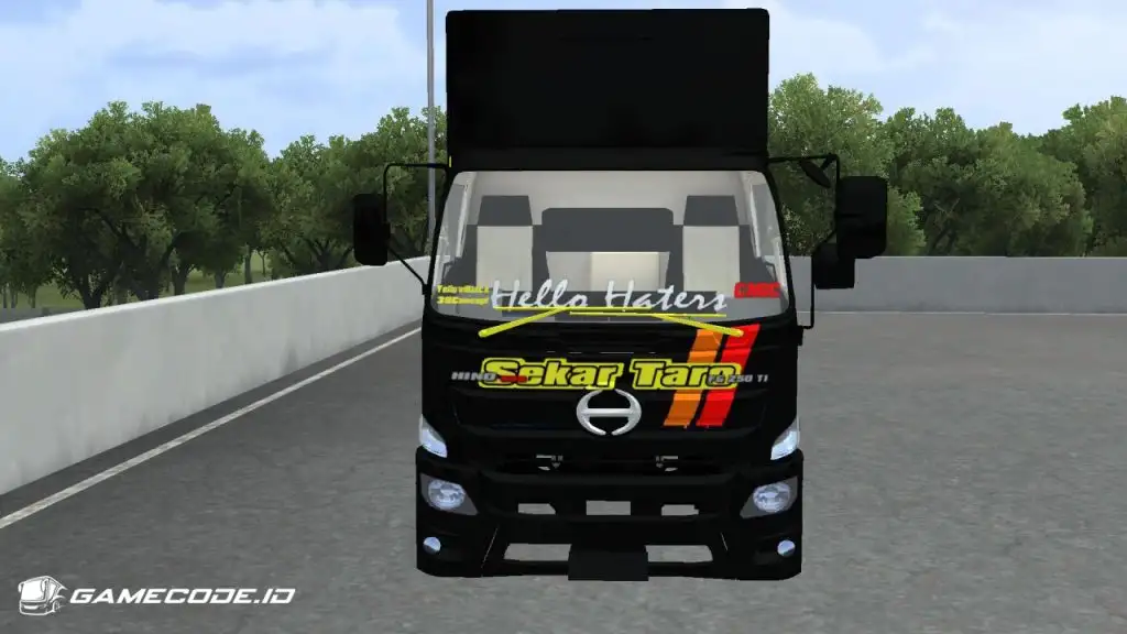 tampilan truk hino wingbox 6x2 bagian depan