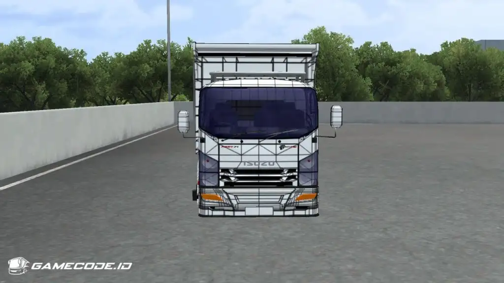 tampilan Truck Isuzu NMR Dump bagian depan