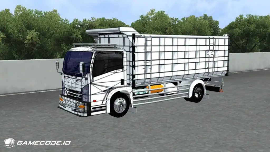 tampilan Truck Isuzu NMR Dump bagian samping