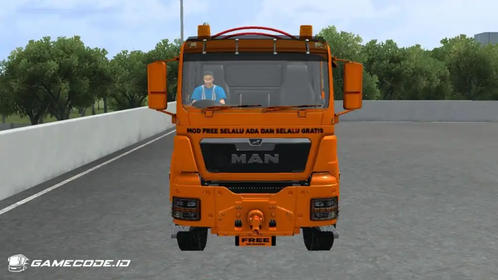 tampilan Truck MAN TGS Trailer Dolly bagian depan