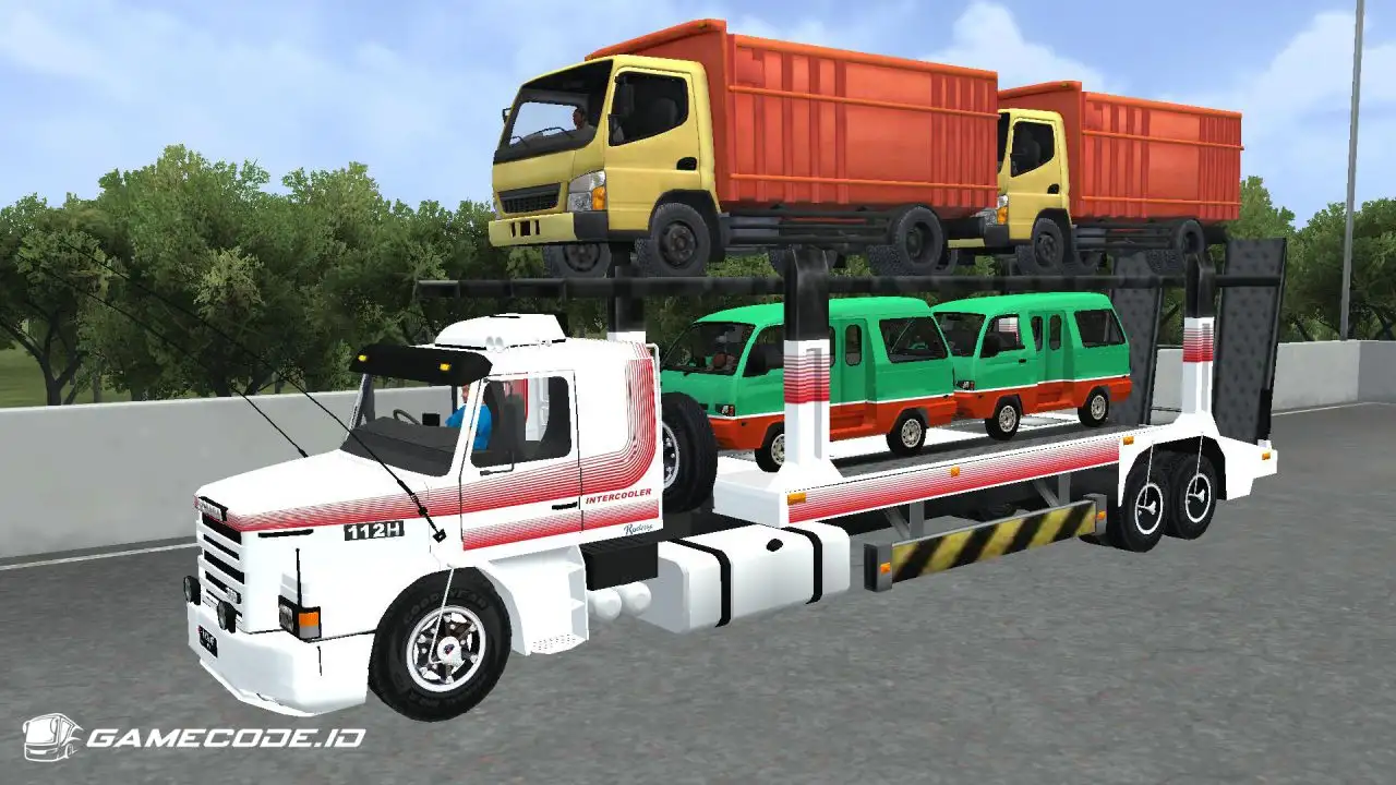tampilan Truck Scania 112H bagian samping
