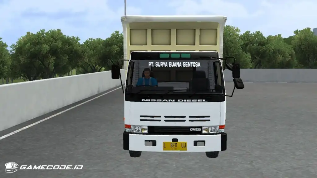 tampilan Truck UD Nissan Diesel Dump bagian depan