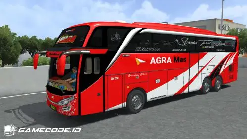 Preview livery Agra Mas Anelka pada bus Nakula
