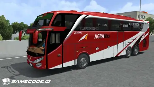 Livery Agra Mas dengan tampilan clean dan kaca gelap